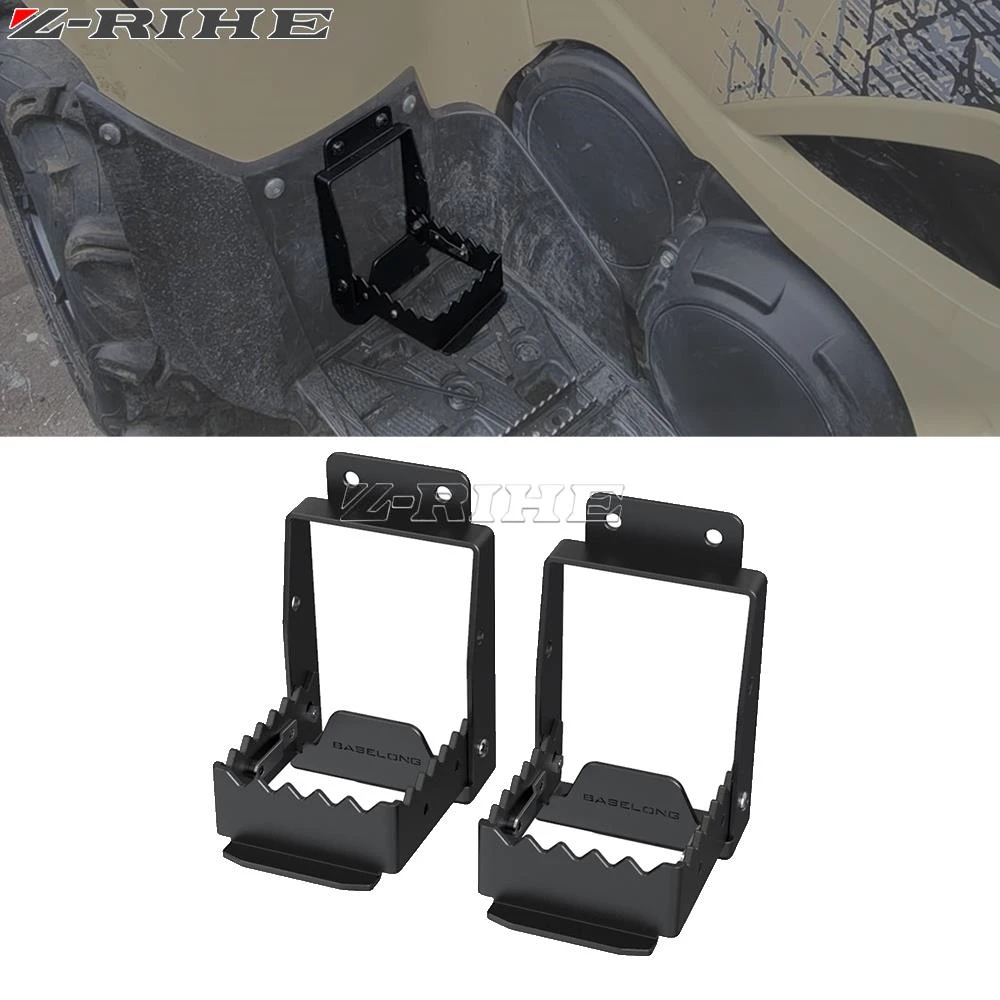 

For Polaris Sportsman Scrambler Grizzly Foreman Cforce Fourtrax ATV Passenger Foot Rests Foldable For Rear Passenger Universal