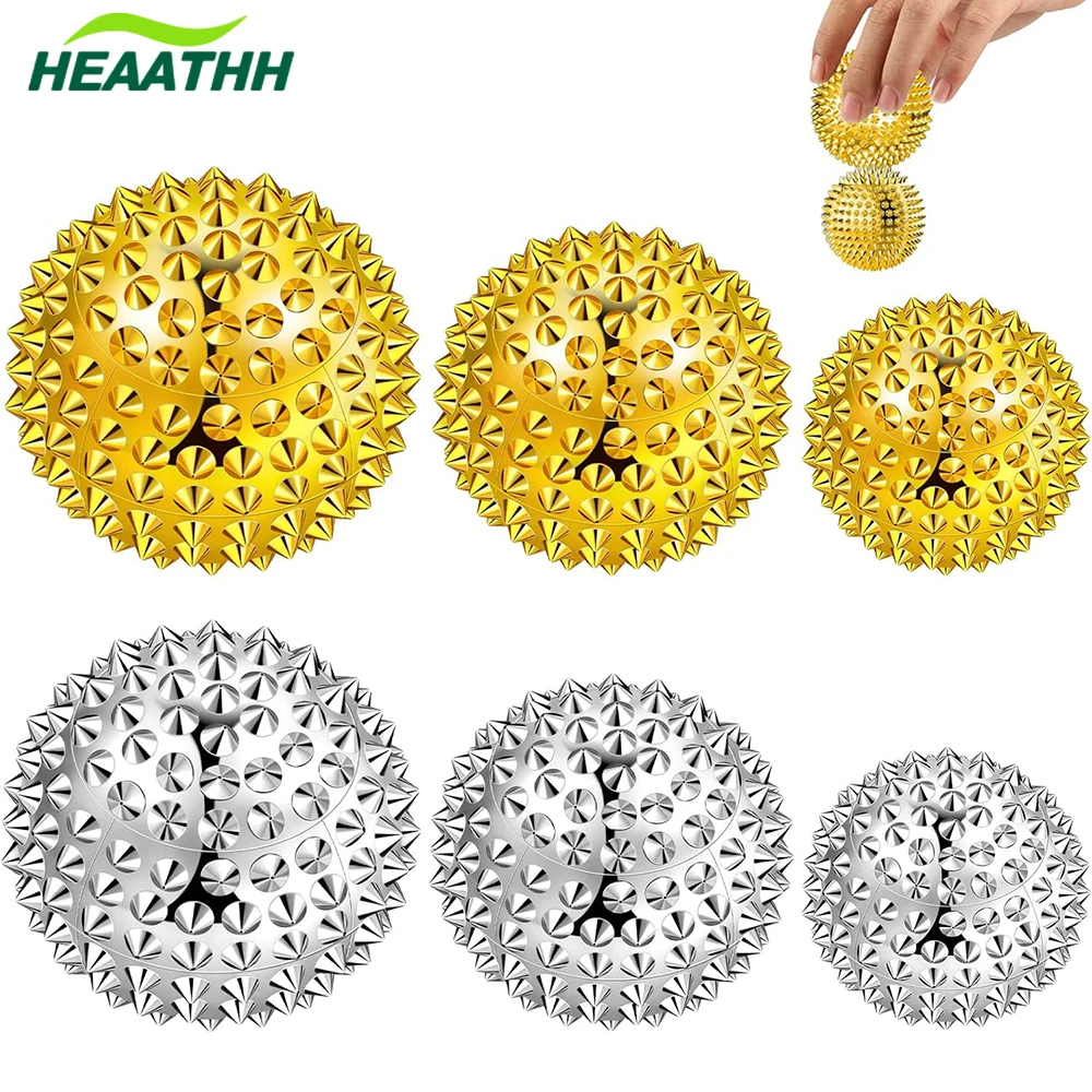 6Pcs/Set Magnetic Massage Ball Hedgehog Magnetic Acupressure Balls Magnetic Hedgehog Ball Acupuncture Chinese Balls for Stress