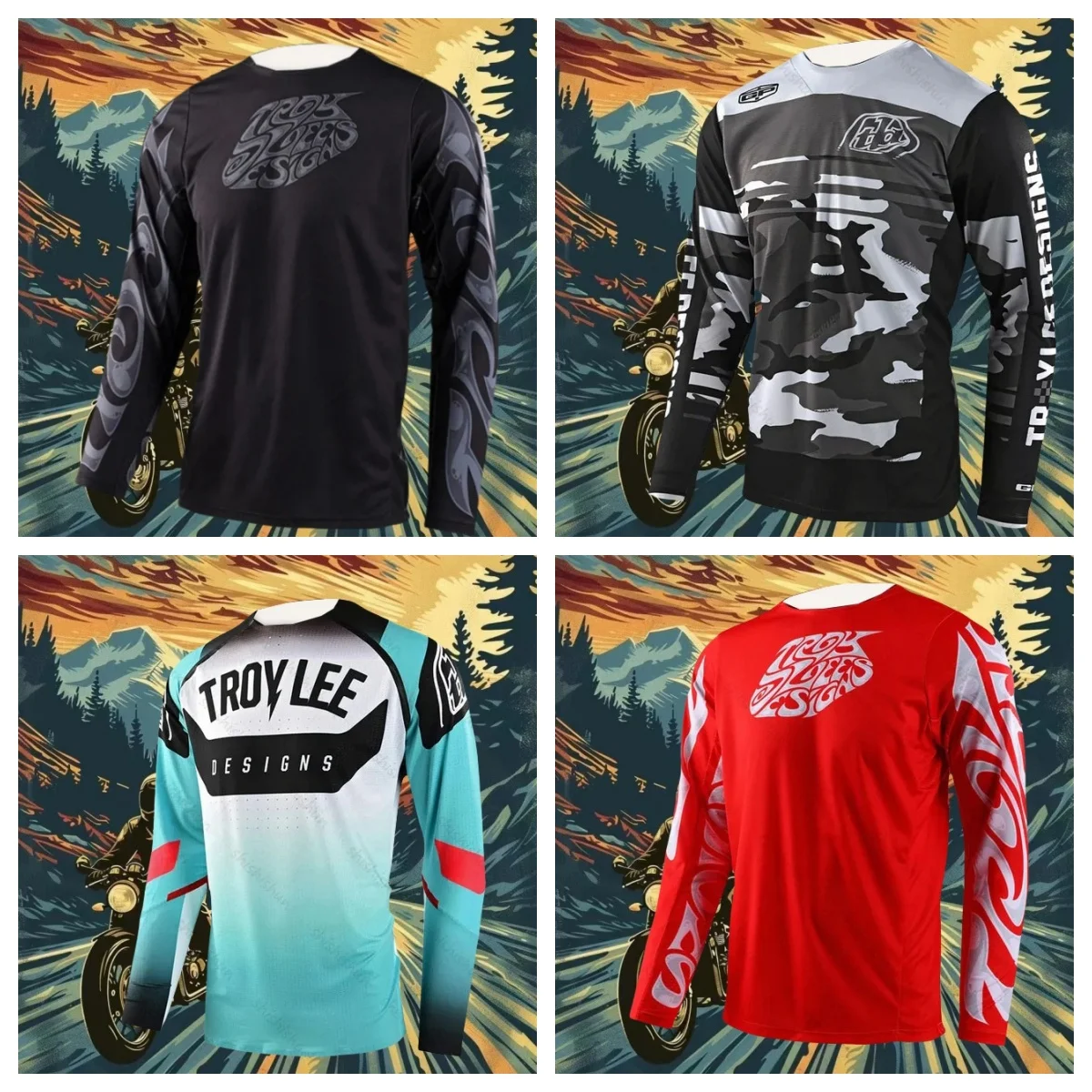 2025 Men's Off-Road Motorcycle Downhill Jersey BMX Enduro Mountain Bike Shirt MTB Mountain Bike 3D T-Shirt DH Motorcycle Jersey