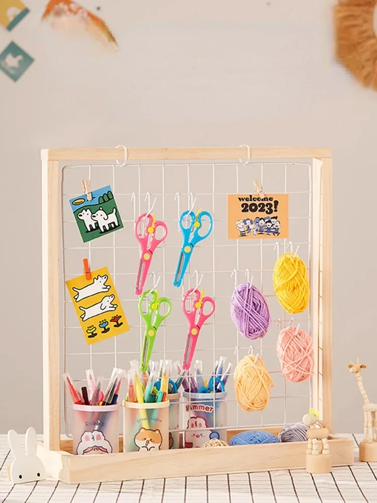 

Grid display shelves, floor-to-ceiling kindergarten art area, work shelves, desktop photo stands, children's storage shelves