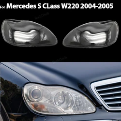 Car Transparent Housing Front Headlights Shell Cover Glass Lampcover Lampshade For Mercedes-Benz W220 S Class facelift 2004-2005