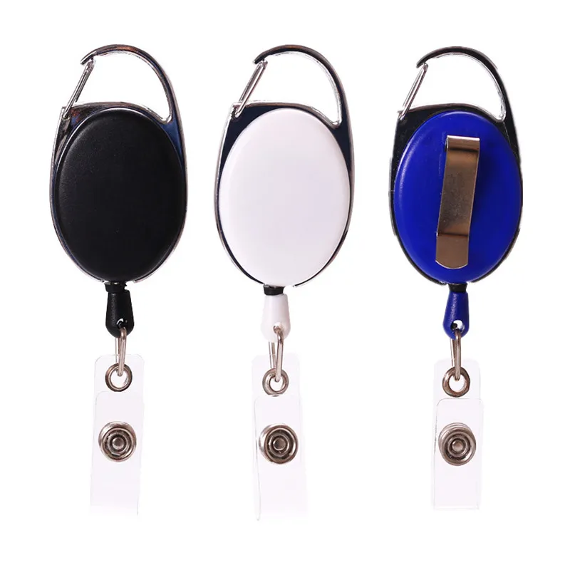 Keychain ID Tag Accessories Badge Holder Pass Access Employee's Work Card Clips Woring Permit Retractable Badge Reels