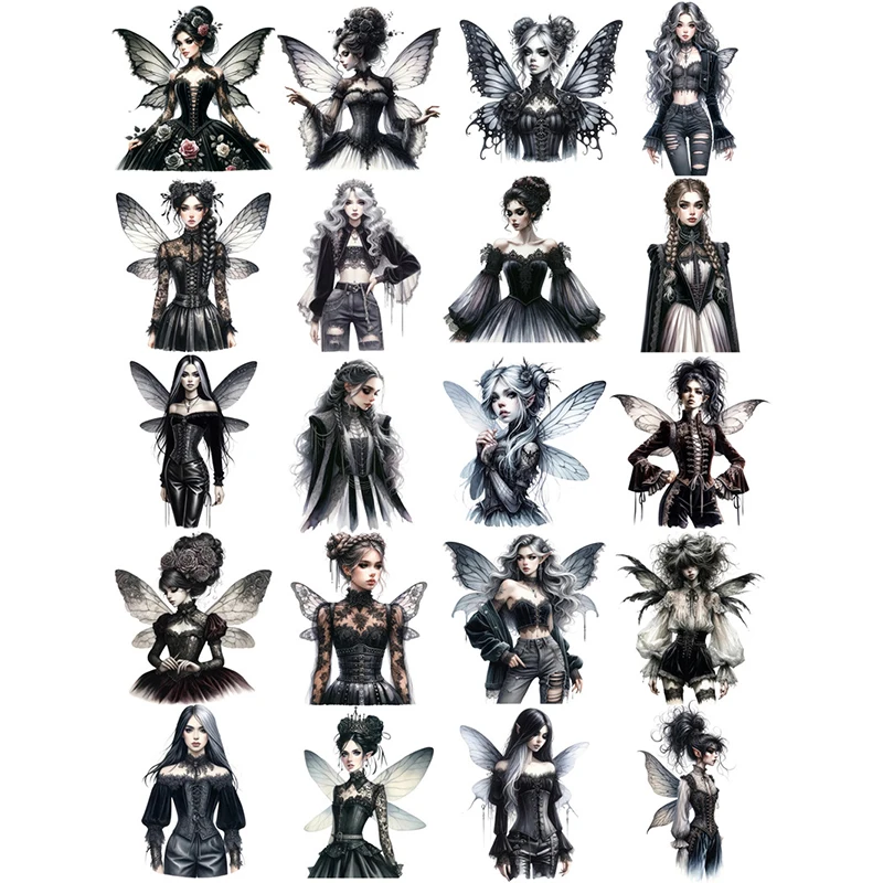 20Pcs/Pack Vintage Gothic Tale Girl Sticker DIY Craft Scrapbooking Album Junk Journal Decorative Stickers