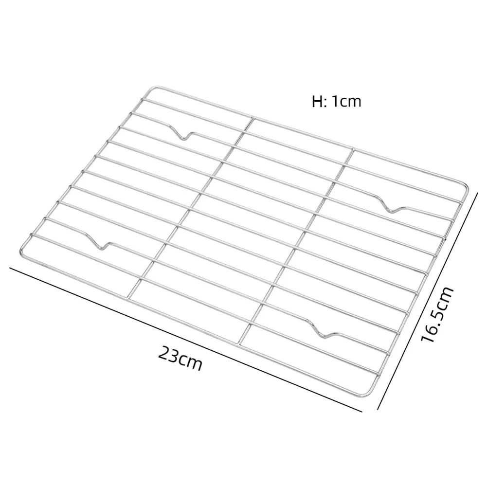 Barbecue Grid Grill Cooling Rack Outdoor Barbecue Silver Versatile Functionality Easy To Clean Sturdy Construction