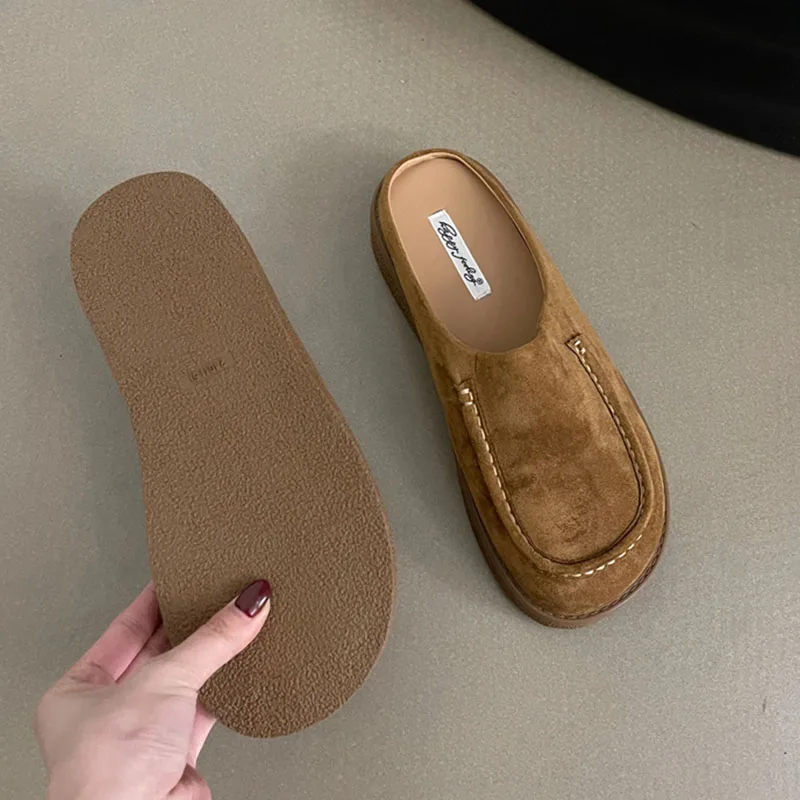 Slippers Beach Outside Footwear 2024 Slides Women Mules Shoes Fashion Brown Female Outside Ladies Slippers Sandals Shoes New