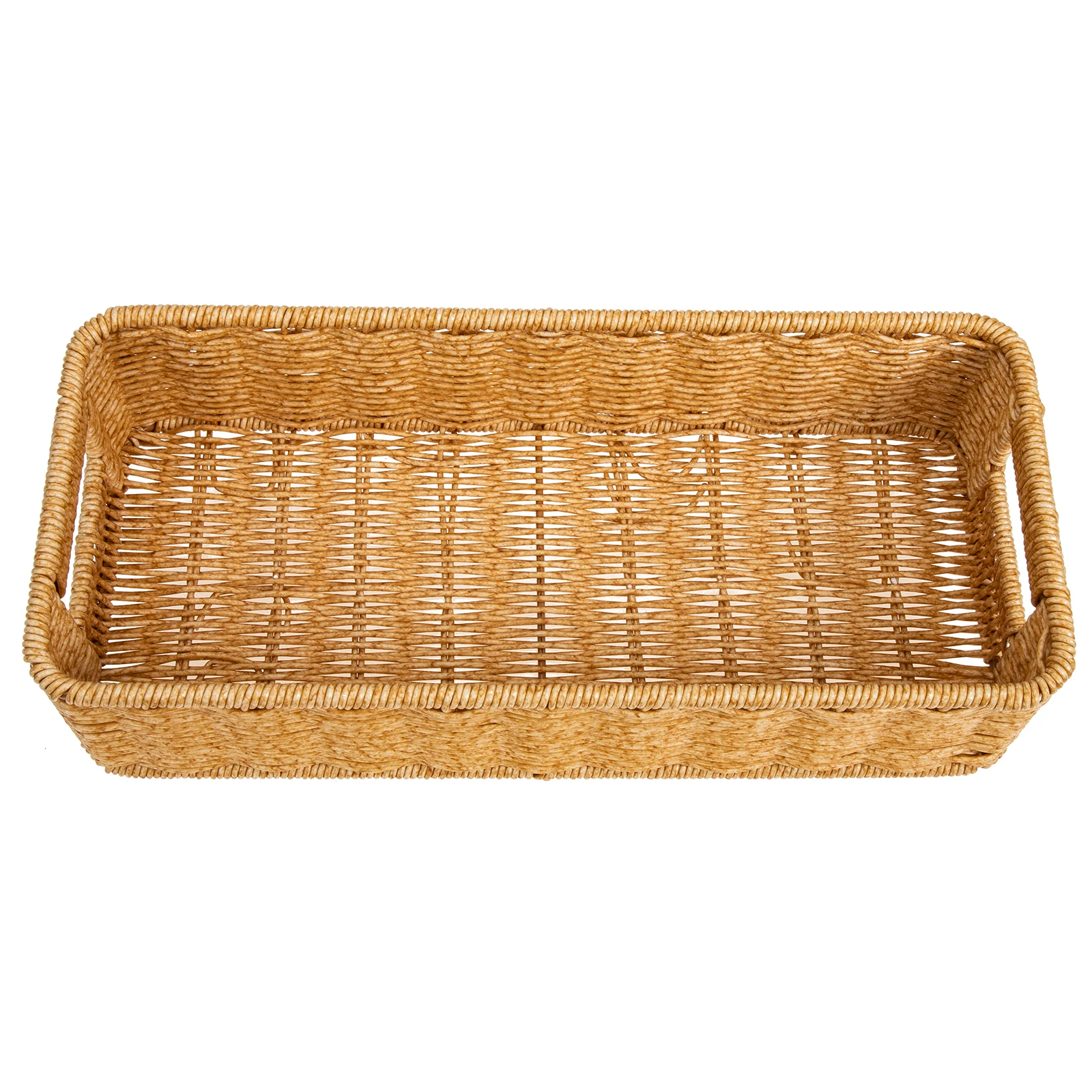 

Woven Storage Basket Bathroom Towel Organizer Fruit Basket Kitchen Accessory Plastic Sun-Proof Mildew-Free Gift