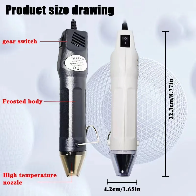Enhanced 110/220/230V High Temperature Resistant Hot Air Gun Heat gun Upgraded Mini Soldering DIY Heat Blower Crafts Power Tool