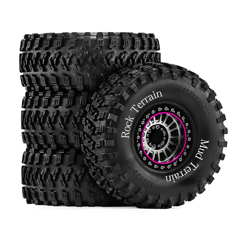 

Комплект колес и шин Beadlock 2.2 для радиоуправляемых краулеров 1/10 TRX4 SCX10 CROSS H8H, алюминиевые диски (4 шт.)