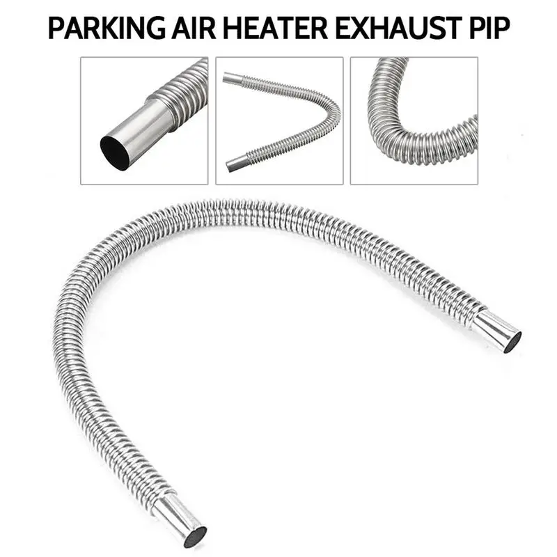 100cm/150cm/200cm/250cm/300cm 25mm Exhaust Pipe With Clamps Stainless Steel Exhaust Hose For Car Diesel Parking Heater