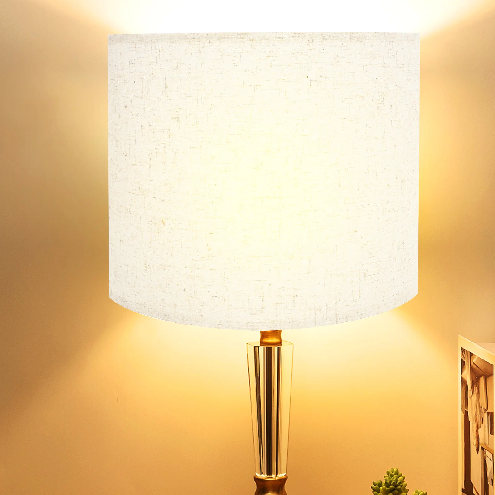 

Linen Lampshade Replacement Floor Lamp Cover Desktop Light Shade Cloth Eye-Protection Lamp Shade For Bedroom Home Hotel