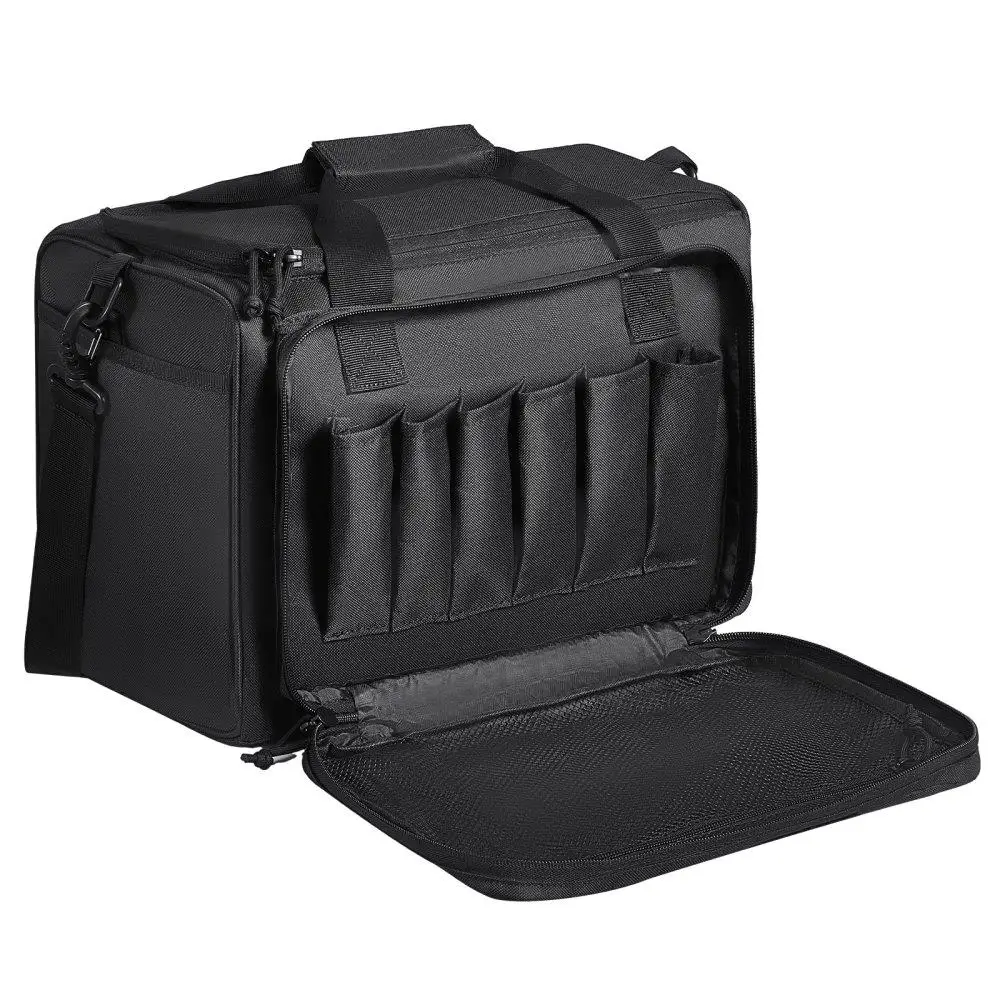 

Tactical Range Bag for 3 Pistols Single Shoulder Strap Black