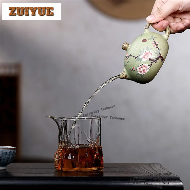 210ml Aesthetic Yixing Purple Clay Teapots Handmade Xishi Pot Raw Ore Bean Green Mud Kettle Chinese Zisha Tea Set Collection