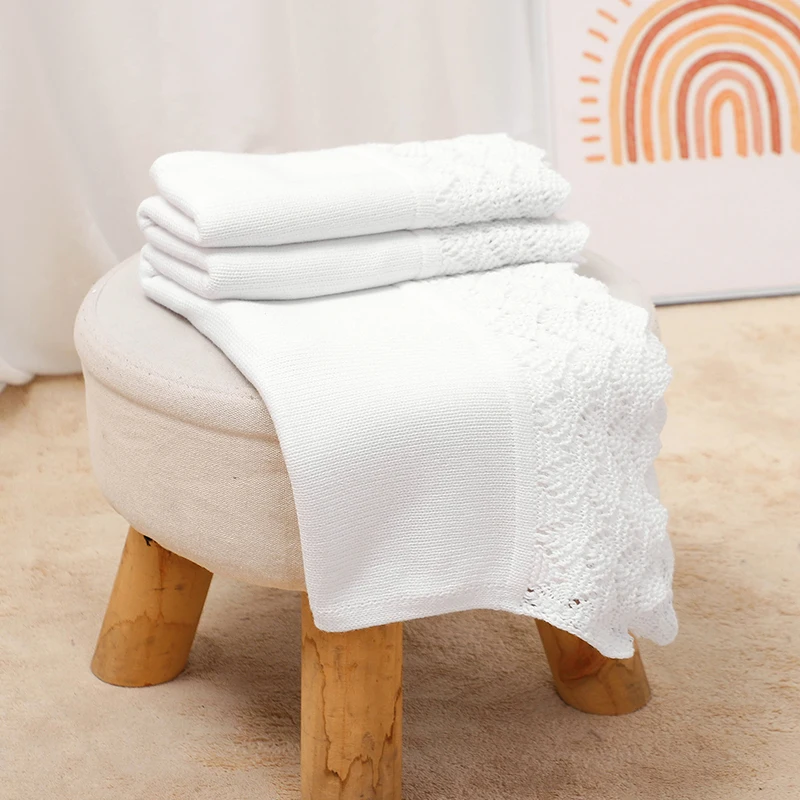 

Cotton Baby Blankets Knit Infant Toddler Stroller Swaddle Fashion Solid Plaid Sleepsack Newborn Boys Girl Bed Quilt 90*70CM Soft