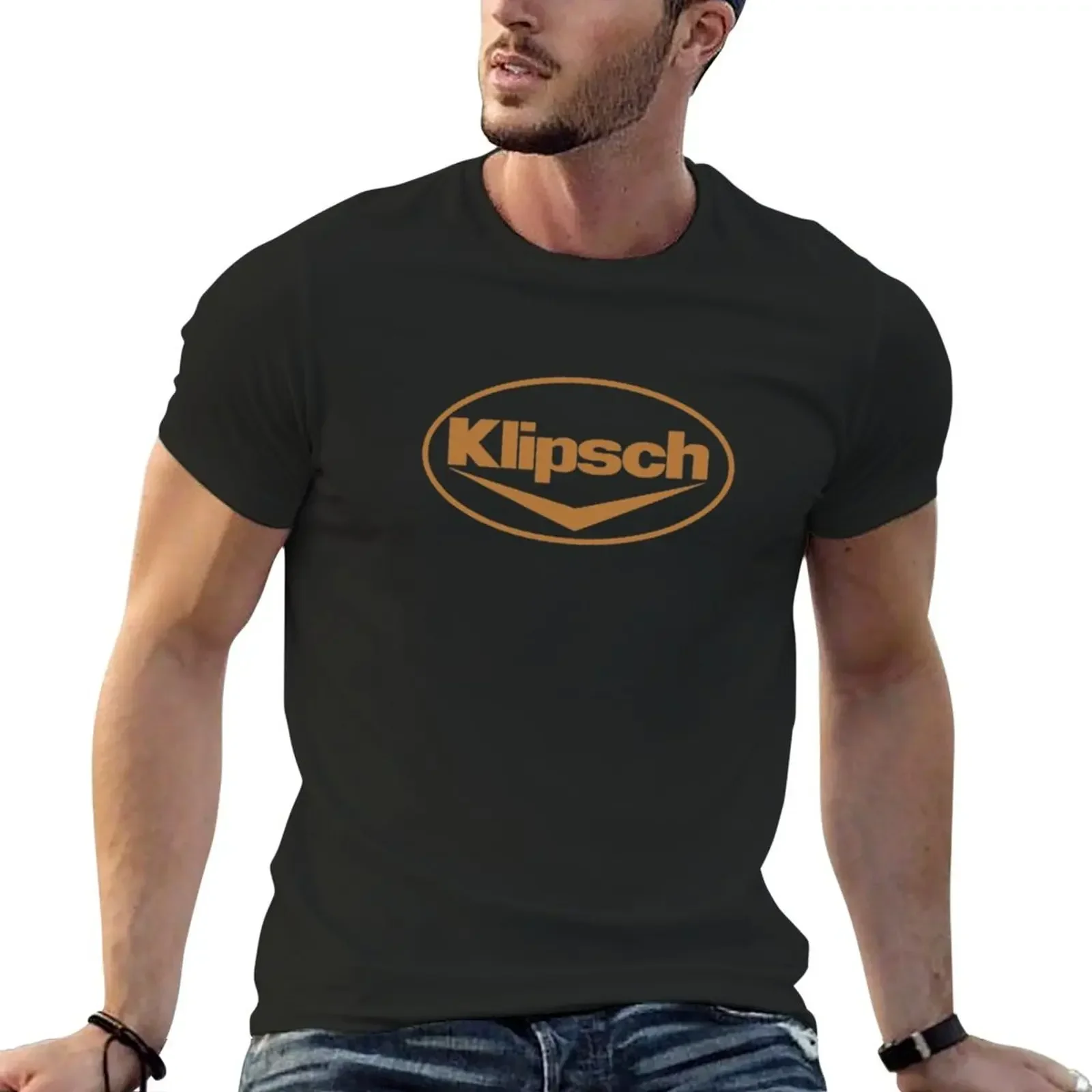 Short sleeve tee men Best Selling Klipsch Logo Essential T-Shirt for a boy boys whites oversized harajuku graphic t shirts funny