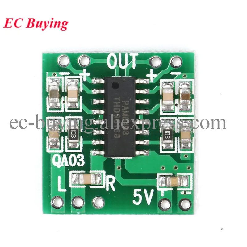 5pcs/1pc PAM8403 Audio 2x3W Mini Digital Power Amplifier Board for Class D Stereo Audio Amplifier Module 5V Power