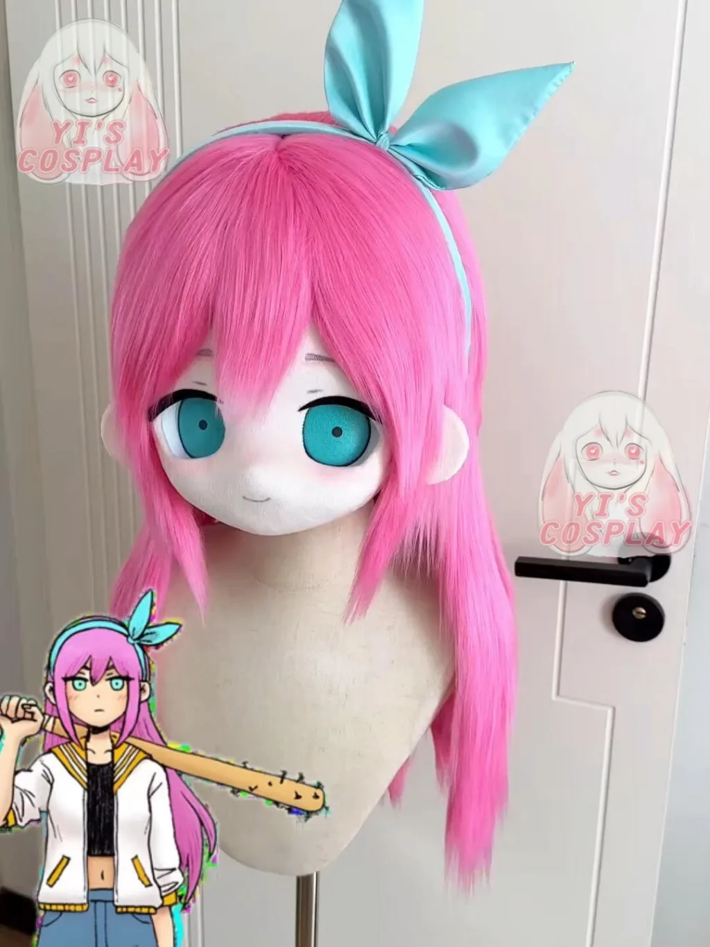 Yis تأثيري مخصص فروي رئيس Kigurumi OC رئيس تأثيري كيمونو Fursuit اليدوية سماعات الوحش مخصص Fursuit كيمونو رئيس