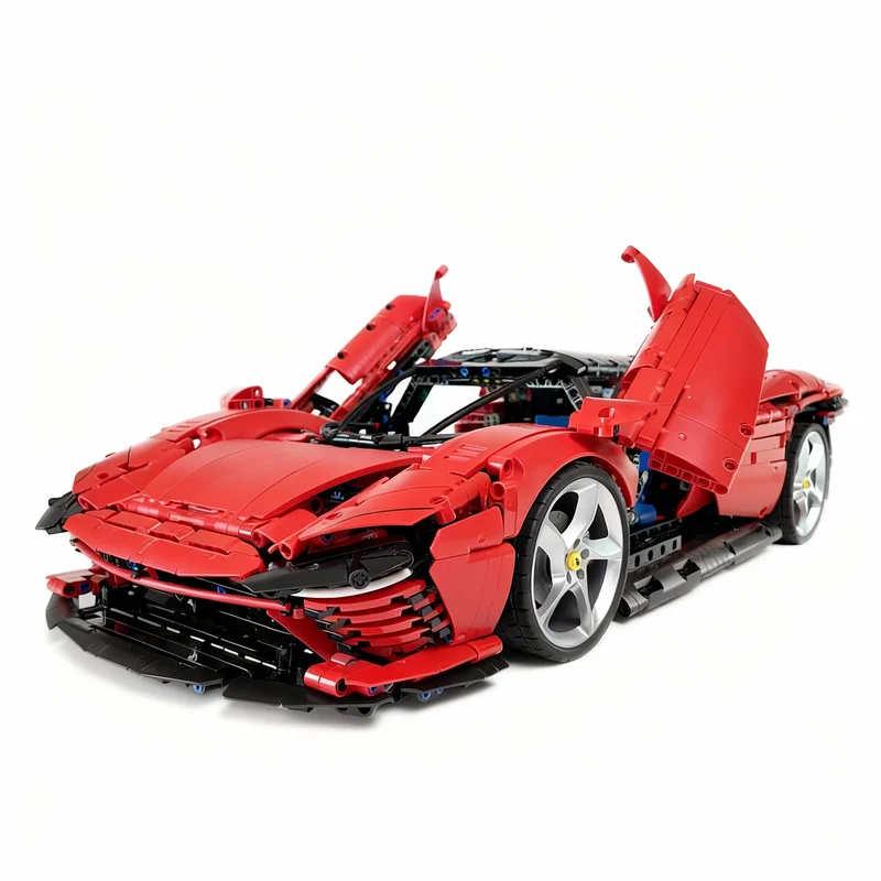 4069ピース MOC テクニカル フェラーリ デイトナ RC MOD パワードモーター モデルビルディングブロック アーキテクチャ DIY おもちゃ クリスマスギフト 教育玩具