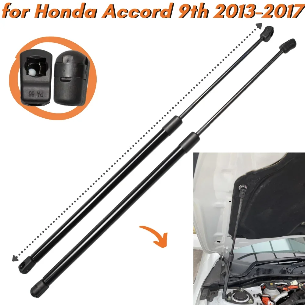 

Qty(2) Hood Struts for Honda Accord 9th 2013-2017 Front Bonnet Lift Supports Shock Absorbers Gas Springs Strut Bars Dampers