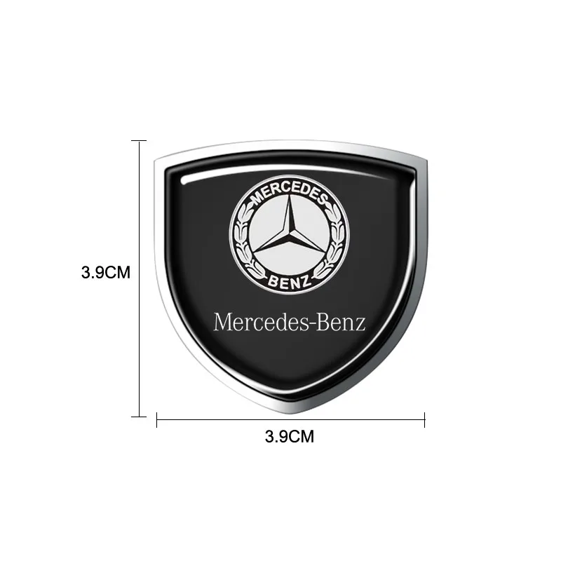 Car Metal Sticker Custom Shield Car Rear Trunk Shield Emblem Badge Sticker For Mercedes Benz AMG A B C E G R S CLA CLK Class GLA