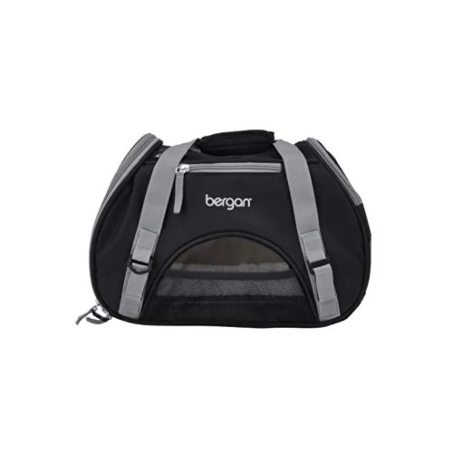 

Переноска Pet Bergan Comfort - Дышащая дорожная переноска для собак и кошек - черная и серая, 16 x 8 x 11 дюймов
