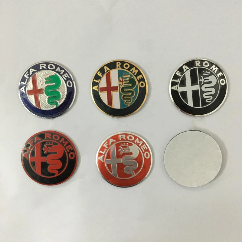 Car Steering Wheel Logo Sticker for Alfa Romeo Badge Stelvio Brera Mito Giulia GT 156 159 147 155 Giulietta 166 Badge Emblem