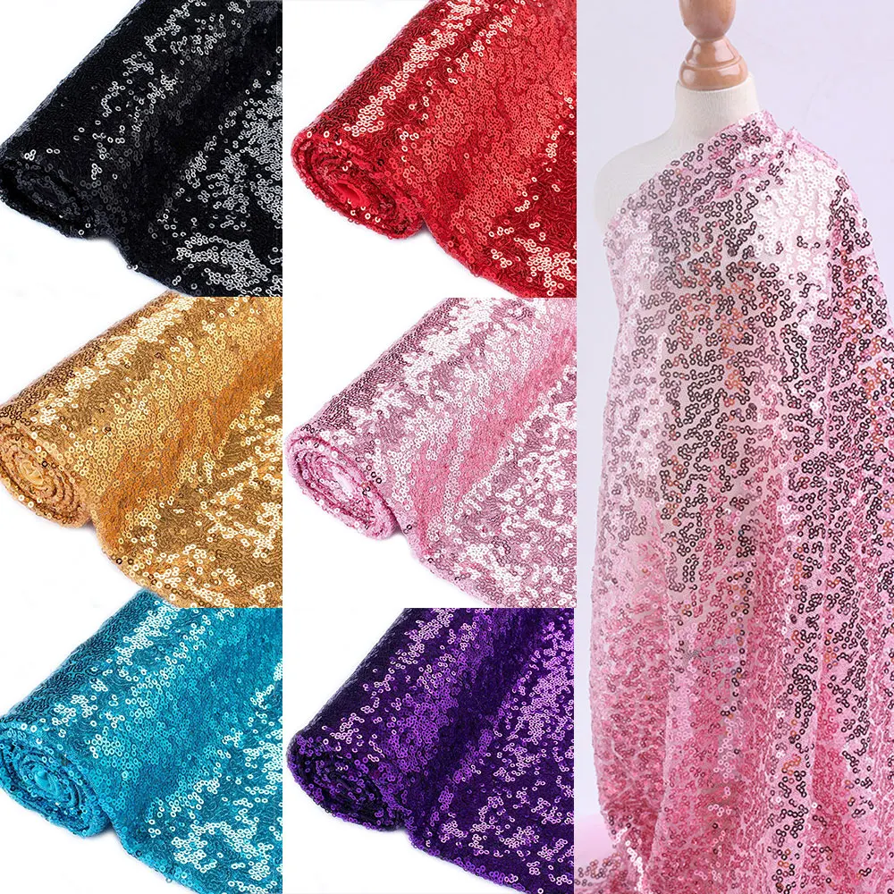 Sparkly Fabric by The Meter Glitter Mesh Sequins Material For Sewing Clothes Gowns Dress Top Jacket DIY Wedding Party Hone Decor