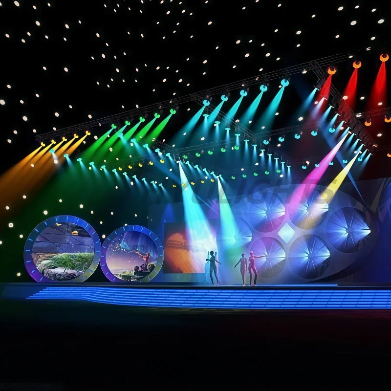 7x40W RGBW 4in1 LED Spotlight Wash/Beam /Zoom,Professional DJ/Bar Lighting Big Bee Eye Moving Head disco strobe stage lights
