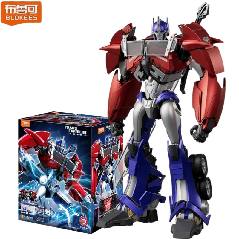 

New Original Blokees Transformers Legendary Edition Leader's Certificate Optimus Prime Model Mobile Assembled Toy Boy Gift