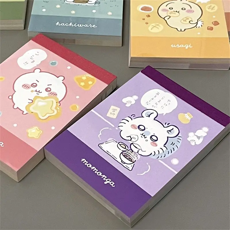 New Cute Chiikawas Notebook Portable Hand Account Usagi Hand Book Note Paper Cartoon Memo With Stickers For Girls Gift Toys