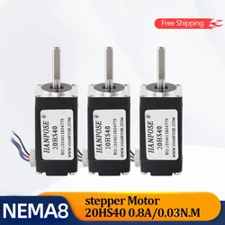3 pcs practical Nema8 mini Stepper Motor Nema 8 motor 20HS40 0.8A 30mN.m motor for for mini cnc 3D printer