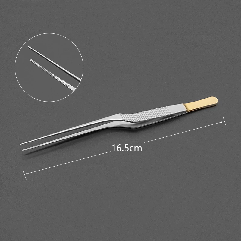 Professional หู-หยิบเครื่องมือทําความสะอาด Earwax ปืนรูปแหนบโค้งพร้อมฟันสแตนเลสหู-หยิบแหนบ