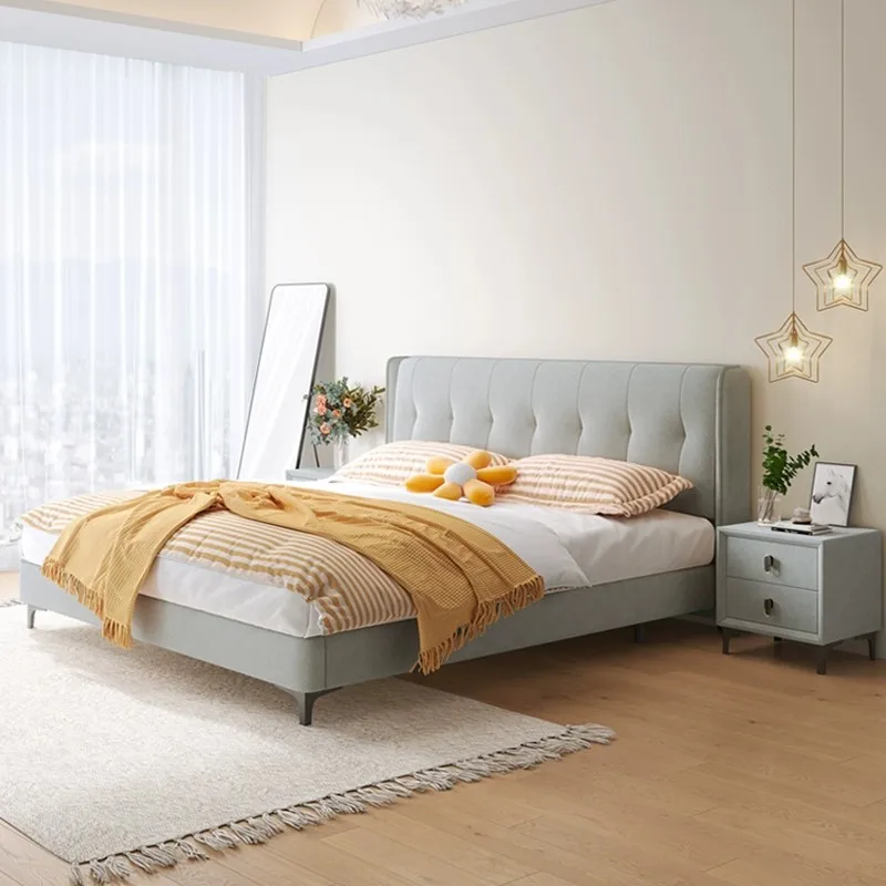 

The product can be customized.Light luxury cream wind master bedroom 1.8 meters big bed wedding bed soft bed baby velvet