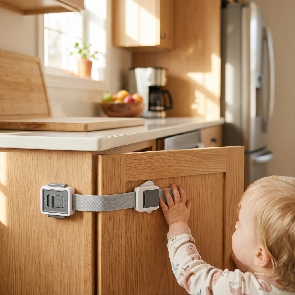 Adjustable Baby Safety Lock Child Proof Security for Cabinet Drawer Fridge Door Cupboard Protector Locks Kids Protection Tools