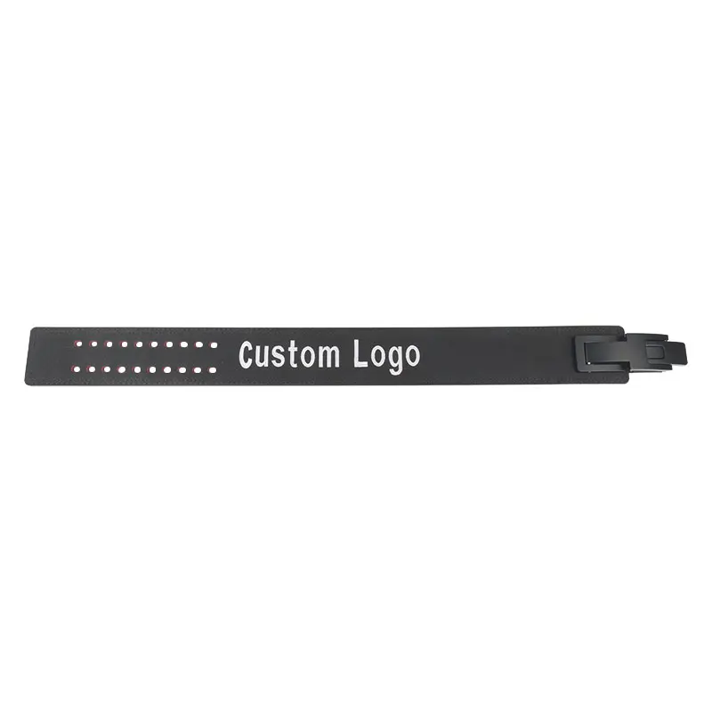 Custom Logo Squat Powerlifting Double Holes Adjustable Embroidery Lever Buckle Weight lifting Belt Gym Belt For Men