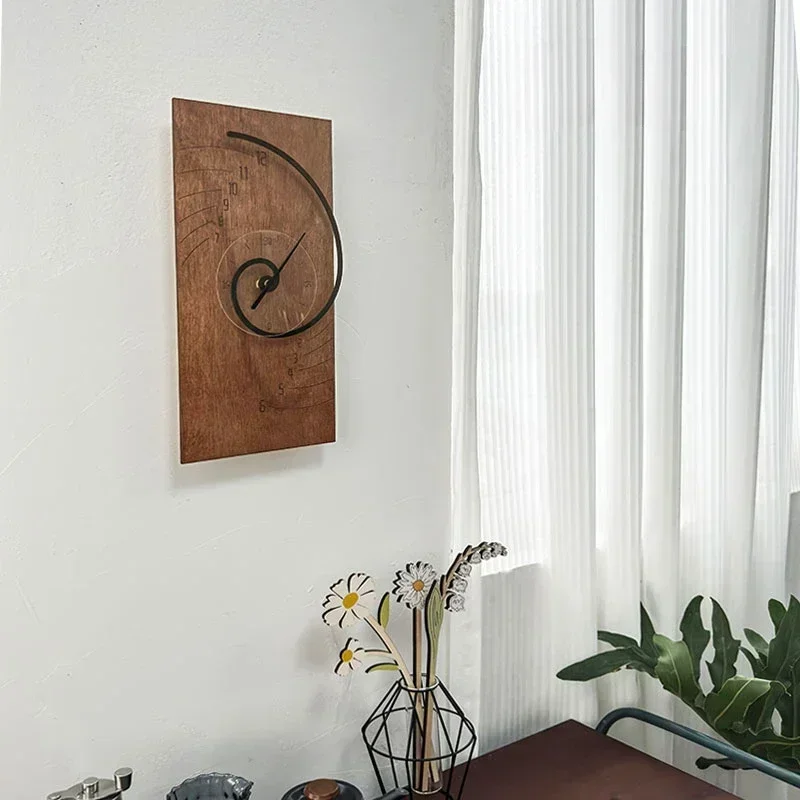 Wooden Modern Wall Clocks Digital Aesthetic Rectangle Silent Clocks Wall Quartz Unique Clock Nordic Minimalist Watches Ornaments