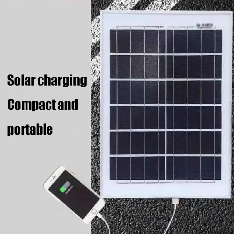 100W Zonneplaat 5V Solar Mobiel Opladen Bordpaneel Rugzak Zonne-Oplader Dual Usb Poorten Outdoor Mobiele Voeding