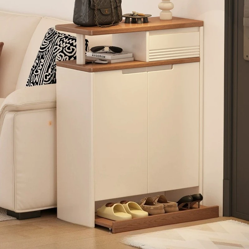 Storage Luxury Shoe Cabinet Drawer Pull-out Balcony Wooden Space Saving Shoe Rack Organizer Weird Schuhschrank Furniture Home