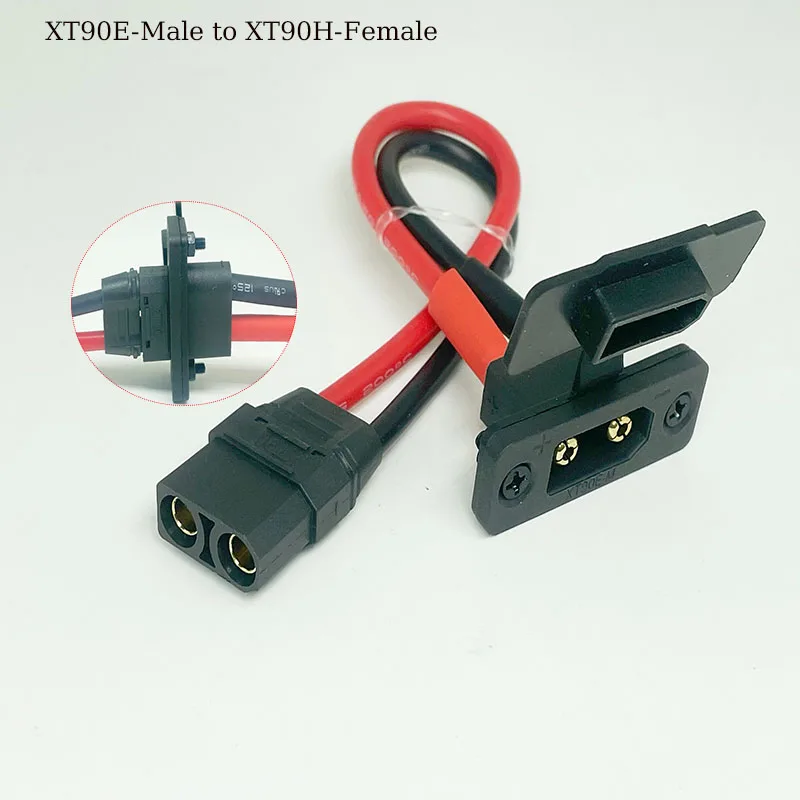 1PC XT90 Lithium-Polymer Battery Connector Cable (XT90E-M to XT90-F / XT90E-F to XT90-M) with Silicone-Coated Wire (10 AWG) 3