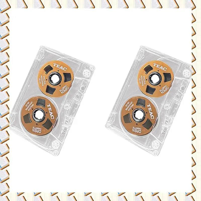 

A14M 2X Double-Sided Color Housing Empty Tape Metal Mini Can Record 55 Minutes Empty Tape Blank Cassette Tape,Orange