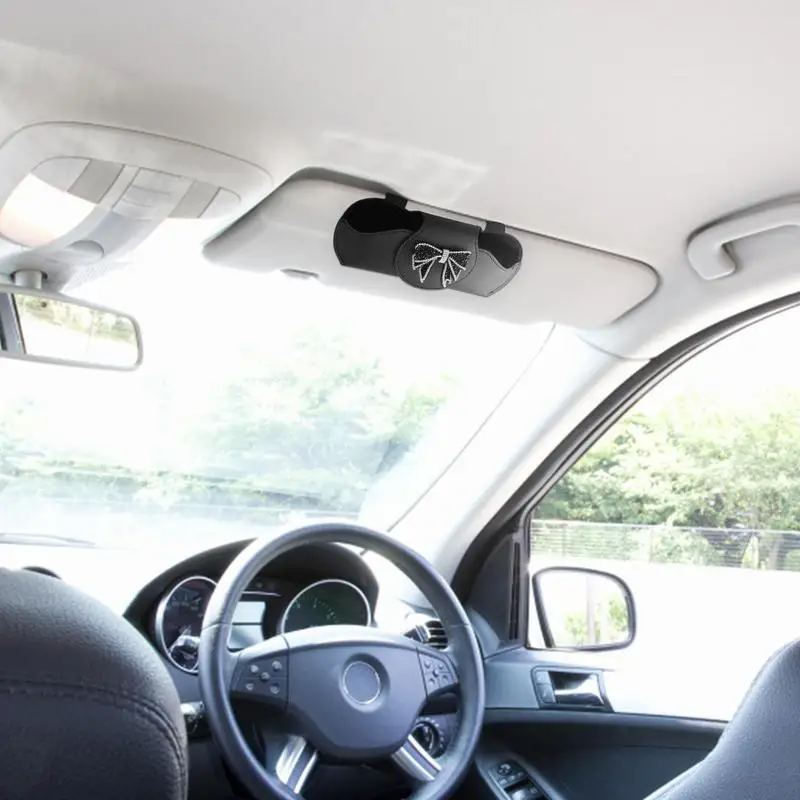 Car Sunglasses Holder Waterproof Anti-scratch Car Visor Sunglass Case Eyeglass Holder Multifunctional Truck Supplies For Elderly