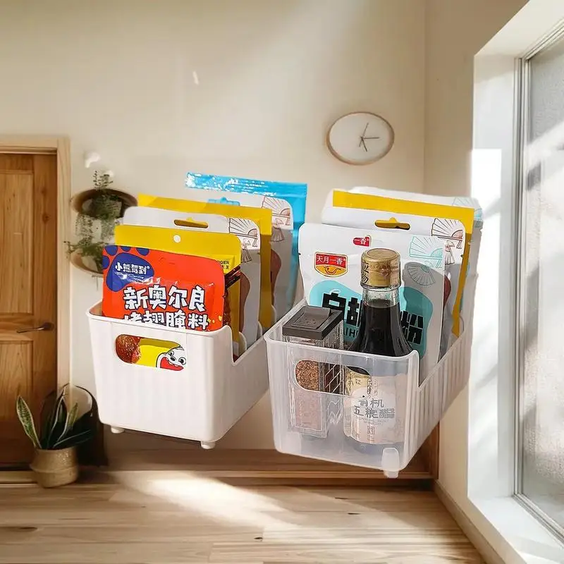 Simple Style Storage Basket Acrylic Living Room Utility Pellet Tray Kitchen Freezer Box Home Fruit Rack Shelf For Indoor Decor