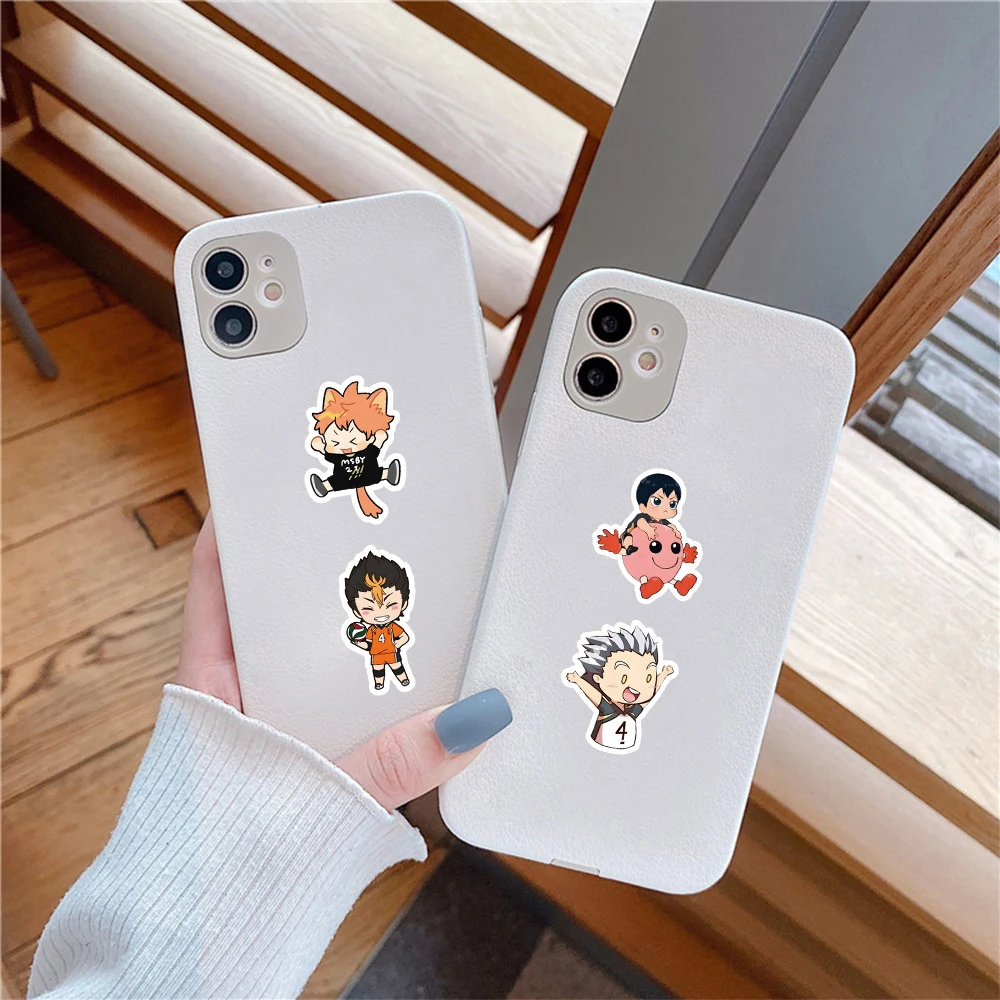 Haikyuu Kawaii Anime, 10 pièces, 30 pièces, 60 pièces Autocollants de graffiti de dessin animé mignon HinMiShoyo, décalcomanie de manga bricolage, valise, téléphone, planche à roulettes