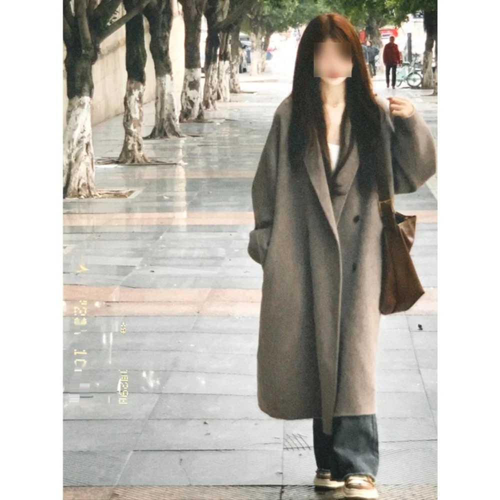 

Trench Coat Female Traditional Upper Apparel European American Sense Splicing Faionable Thin Windbreak Turndown Small Blue