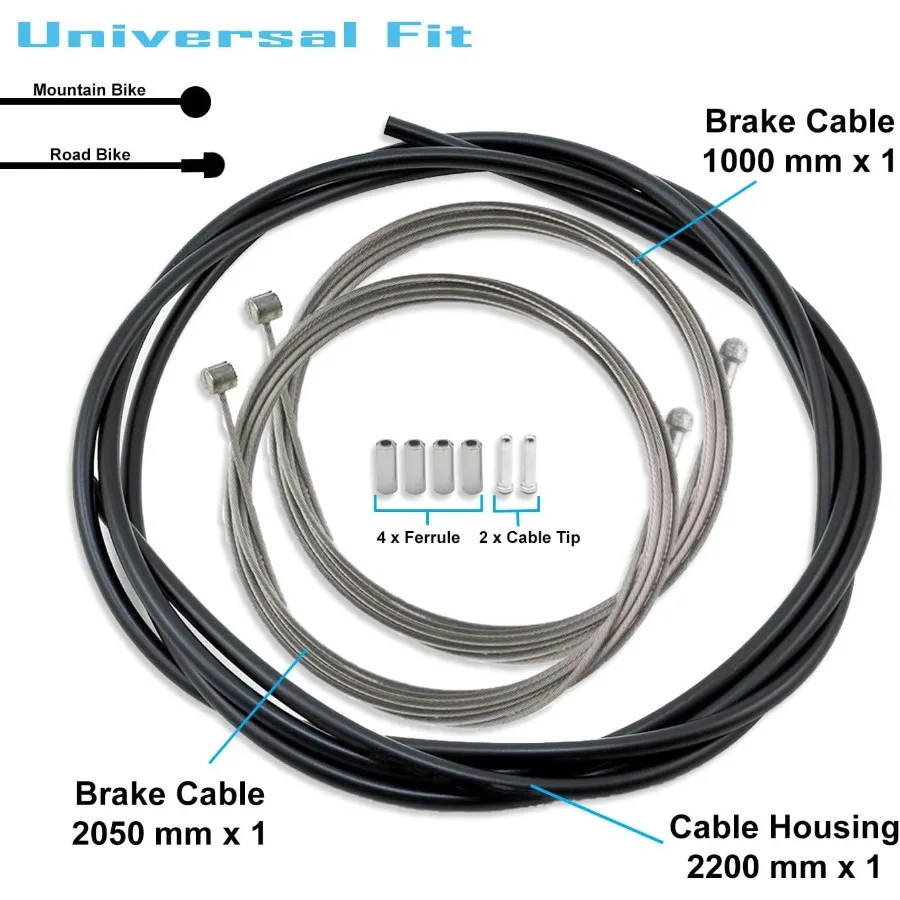 مجموعة كابلات الفرامل القياسية العالمية لدراجات MTB أو الطريق