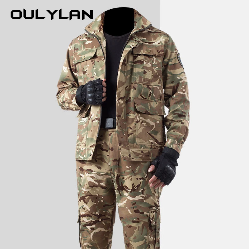 Tactical Jacket For Man 2024 New Autumn Waterproof Camouflage Hunting Training Set Long Sleeve Outdoor Durable Training Suits