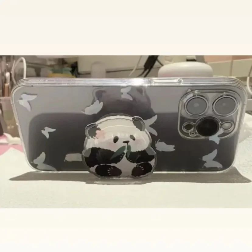 Cartoon Panda Supporto magnetico per telefono Pieghevole Design simpatico cartone animato Portatile per pagare i tuoi telefoni Tutti i modelli di telefoni sono universali