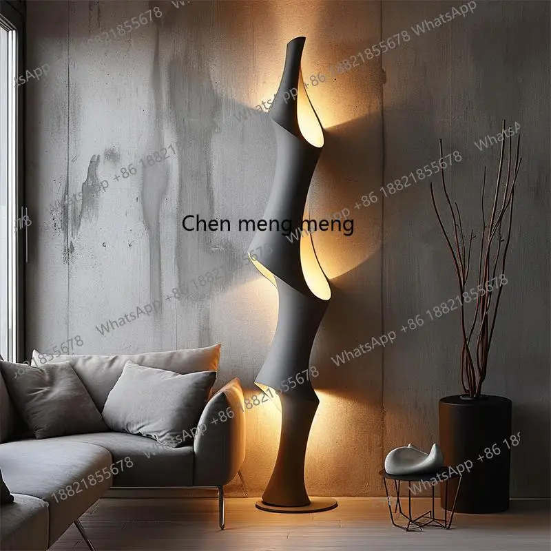 Advanced Japanese retro custom floor lamp art wind bamboo joint silk bedroom study decorative lamp