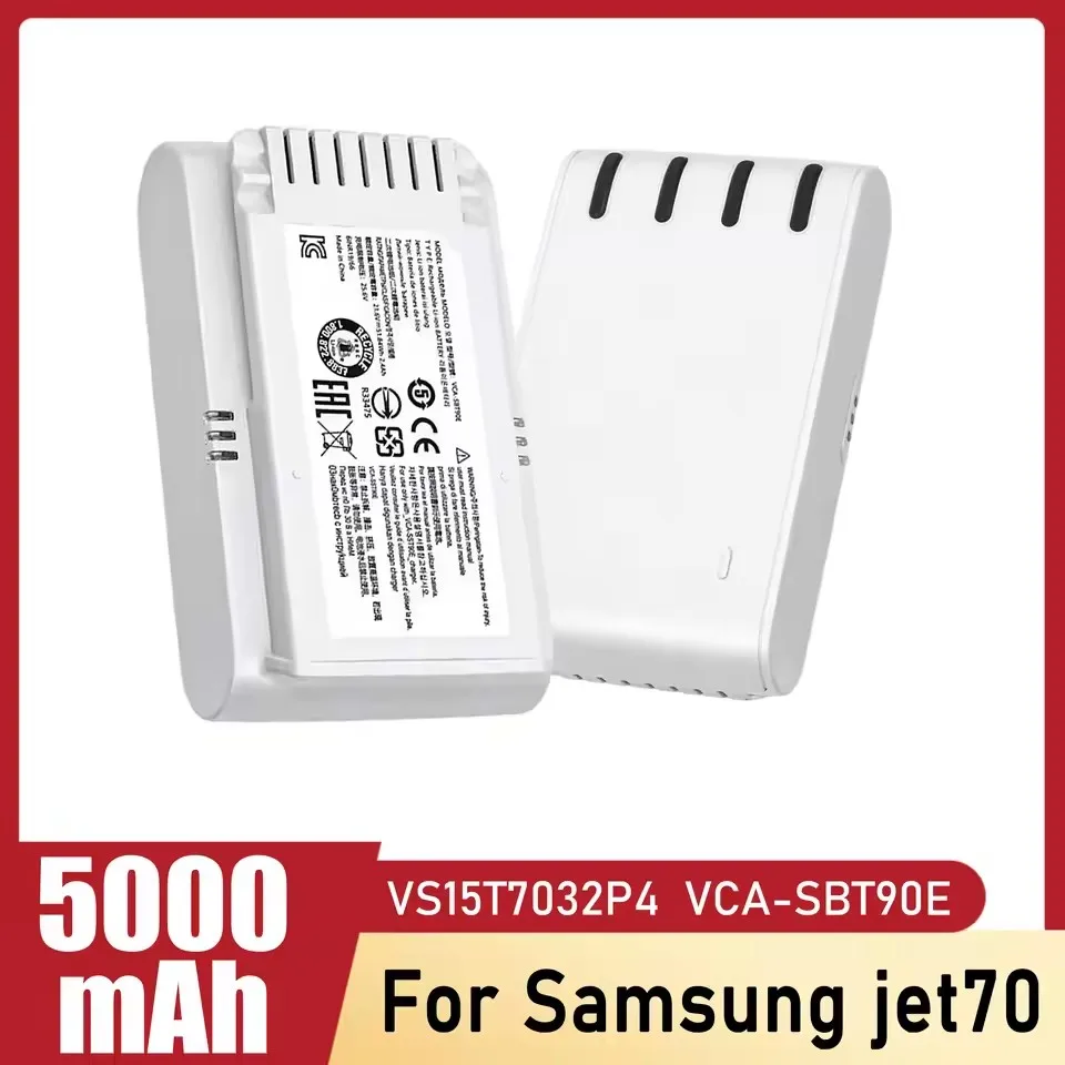 

5000mAh Dust collector battery For samsung VS15T7032P4 VCA-SBT90E,VS15R8542S1,Jet90E pet,Jet70 turbo,Jet70 Pro,Jet70 complete