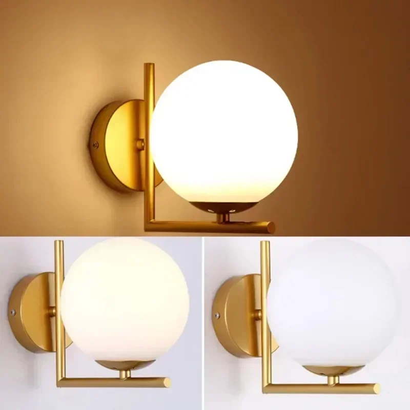 Interior Decor Wall Sconce Lamp Modern Black Gold Wall Led Light Minimalist Office Living Room Study Bedroom Bedside Background