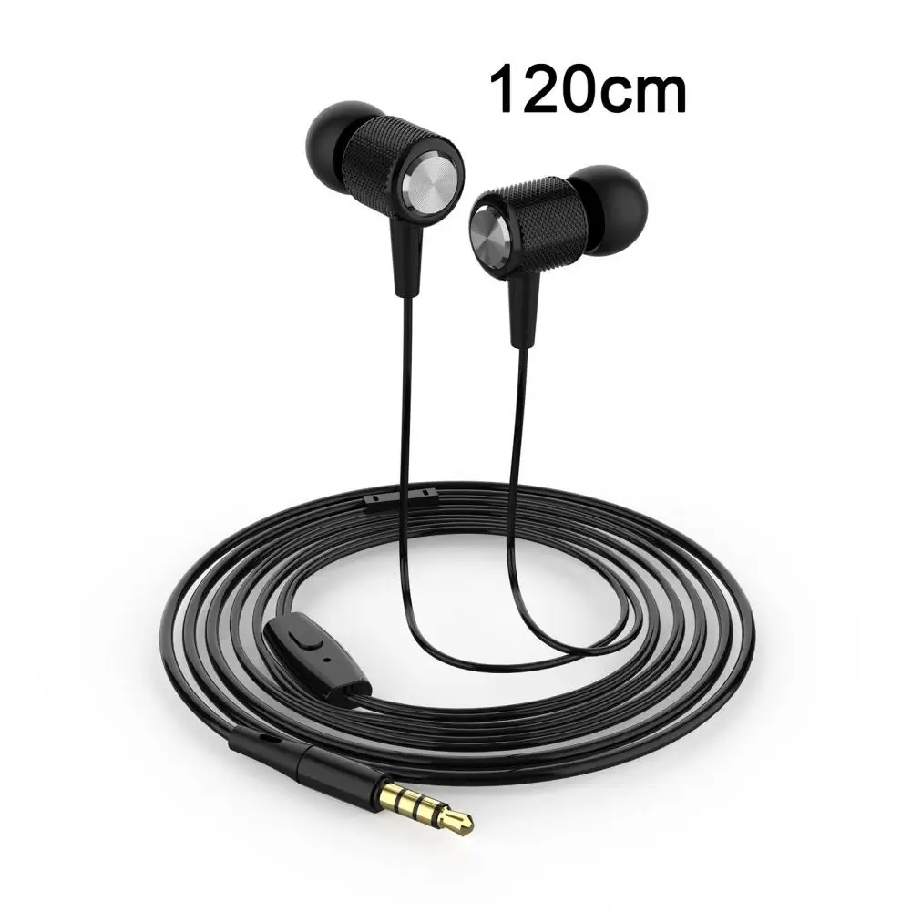 In-Ear Earphones 5D Surround Sound with Microphone Wired Headphones 3.5mm Sport Earbuds Stereo Headset for Mobile Phone Computer